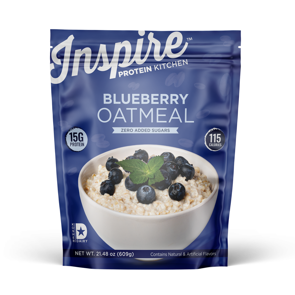 Inspire Protein Kitchen Oatmeal - Blueberry, 20 Servings