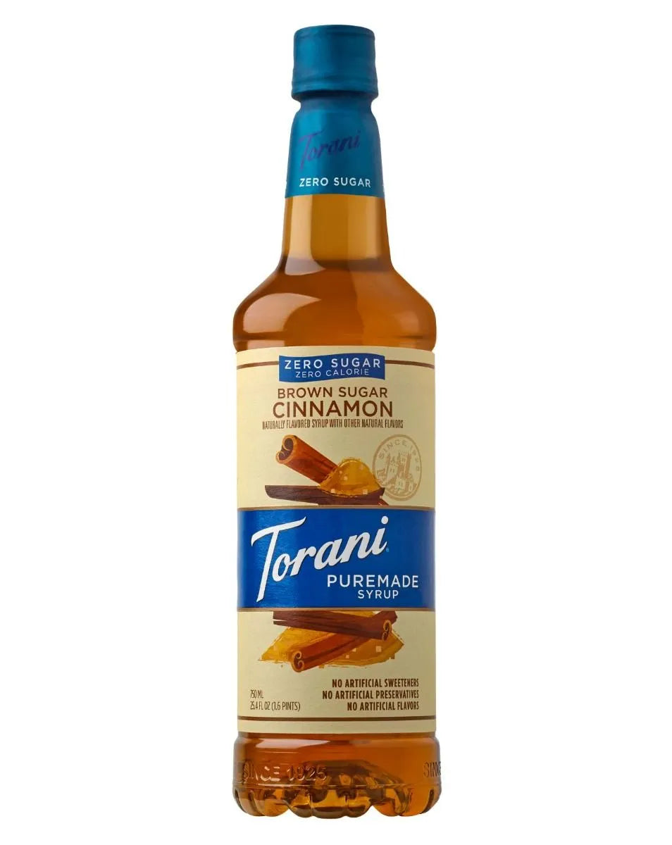 Torani Puremade Zero Sugar Syrup - Brown Sugar Cinnamon (plastic) 750 ml (25.4 oz)