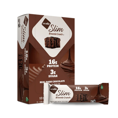 NuGo Slim Bars, Brownie Crunch #Size_12 Bars.