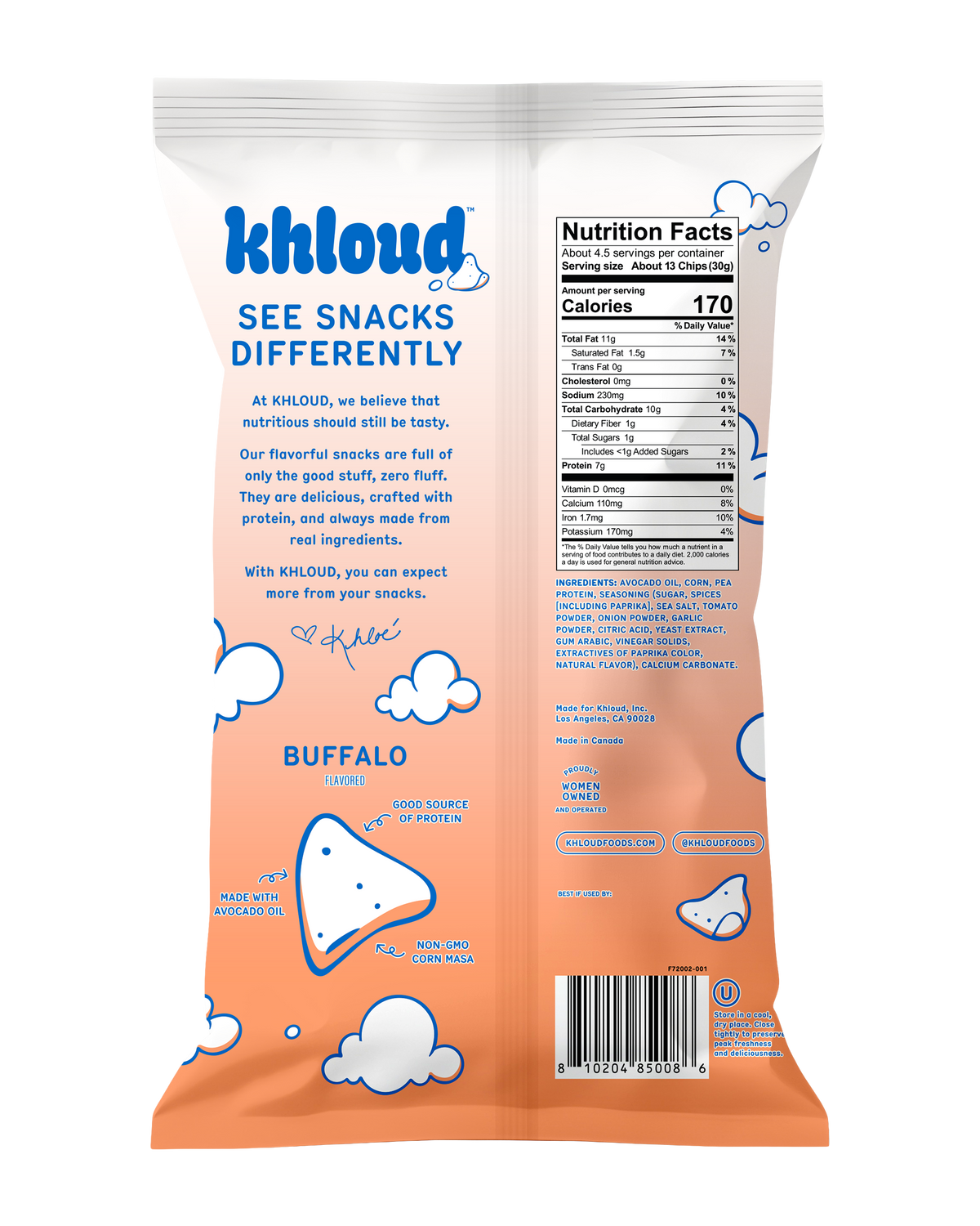 Khloud Protein Chips, 5 oz - Buffalo