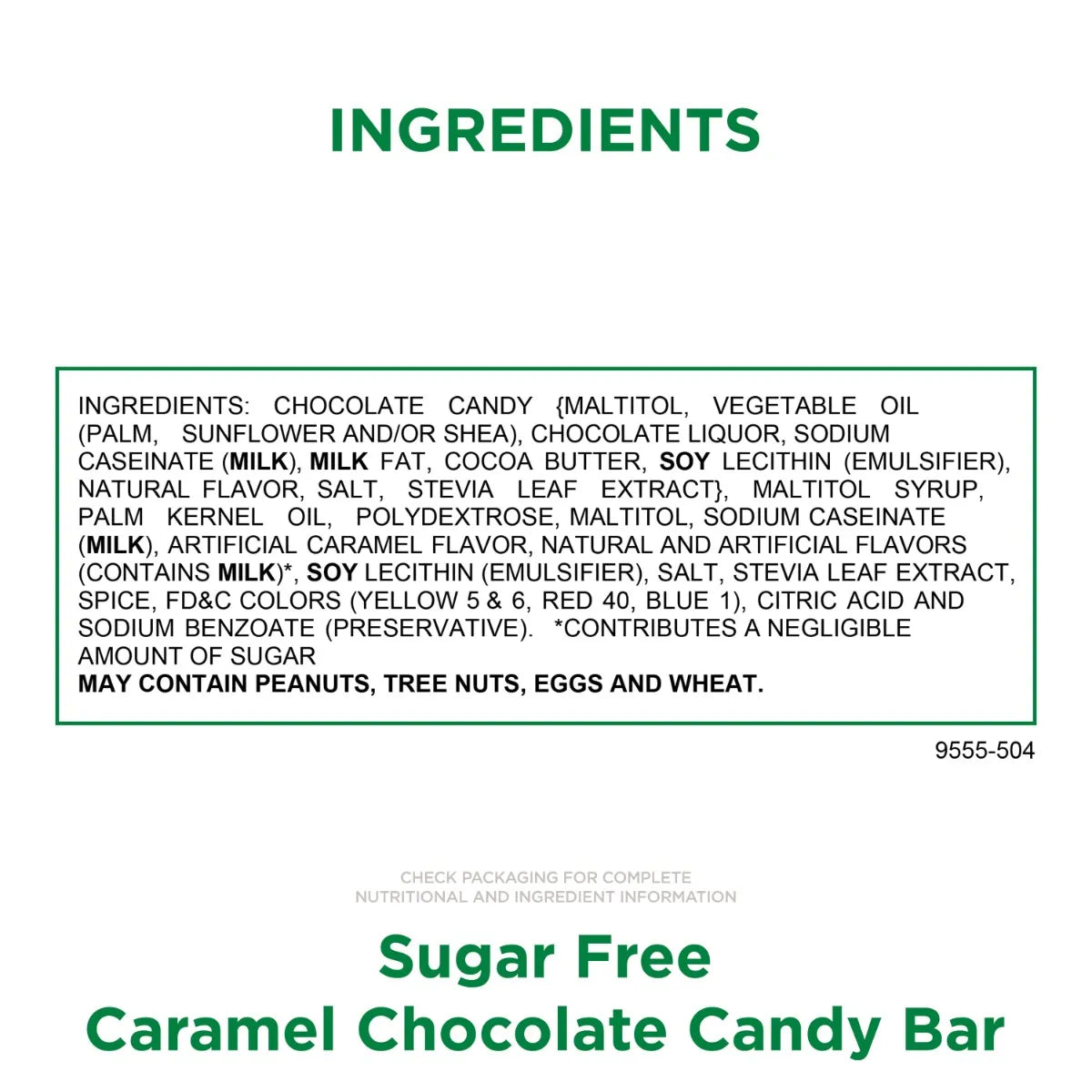 Russell Stover Sugar Free Chocolate Bar - Caramel, One Bar