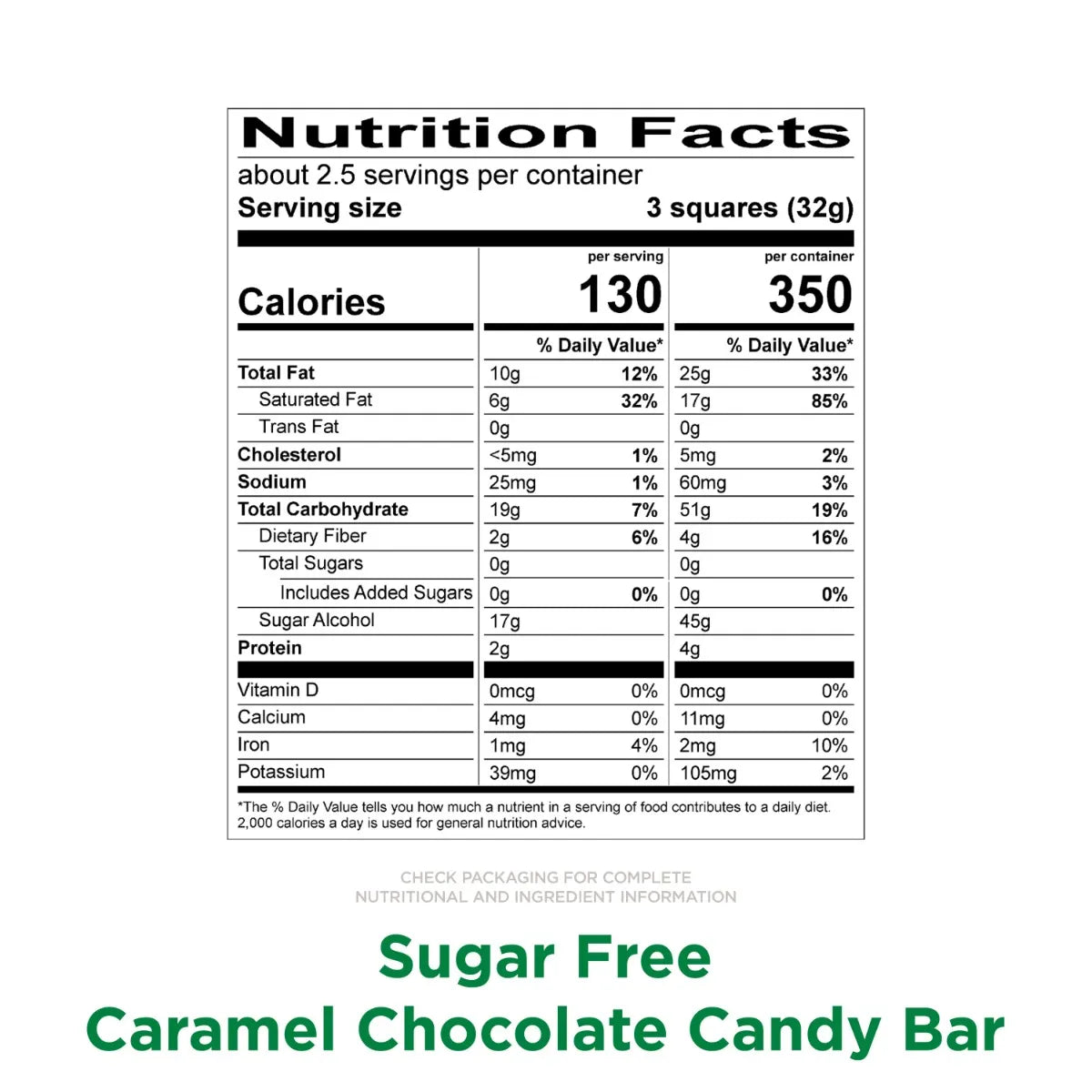 Russell Stover Sugar Free Chocolate Bar - Caramel, One Bar