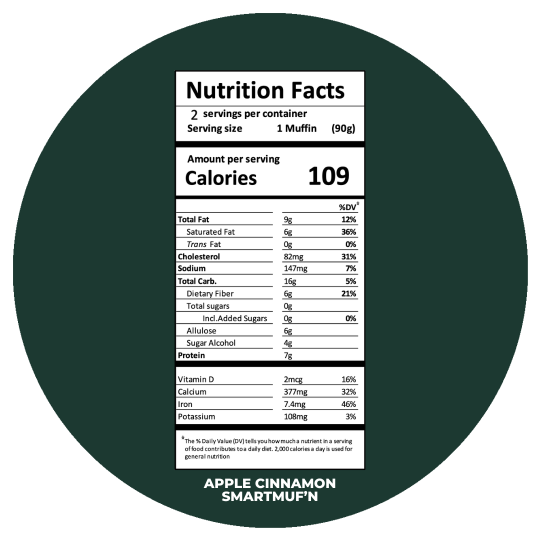 Smart Baking Company SmartMuf'n - Apple Cinnamon, 2 muf'ns
