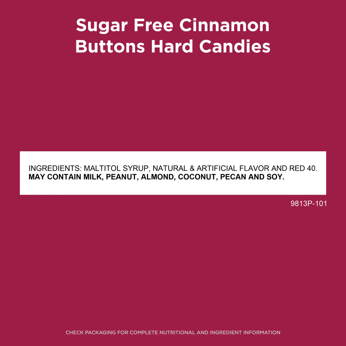 Russell Stover Sugar Free Hard Candies, 12 oz - Cinnamon Buttons, One Bag