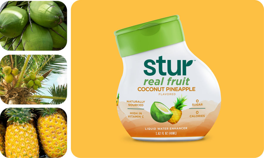 Stur Stevia Sweetened Water Enhancer - Coconut Pineapple 1.62 fl oz.