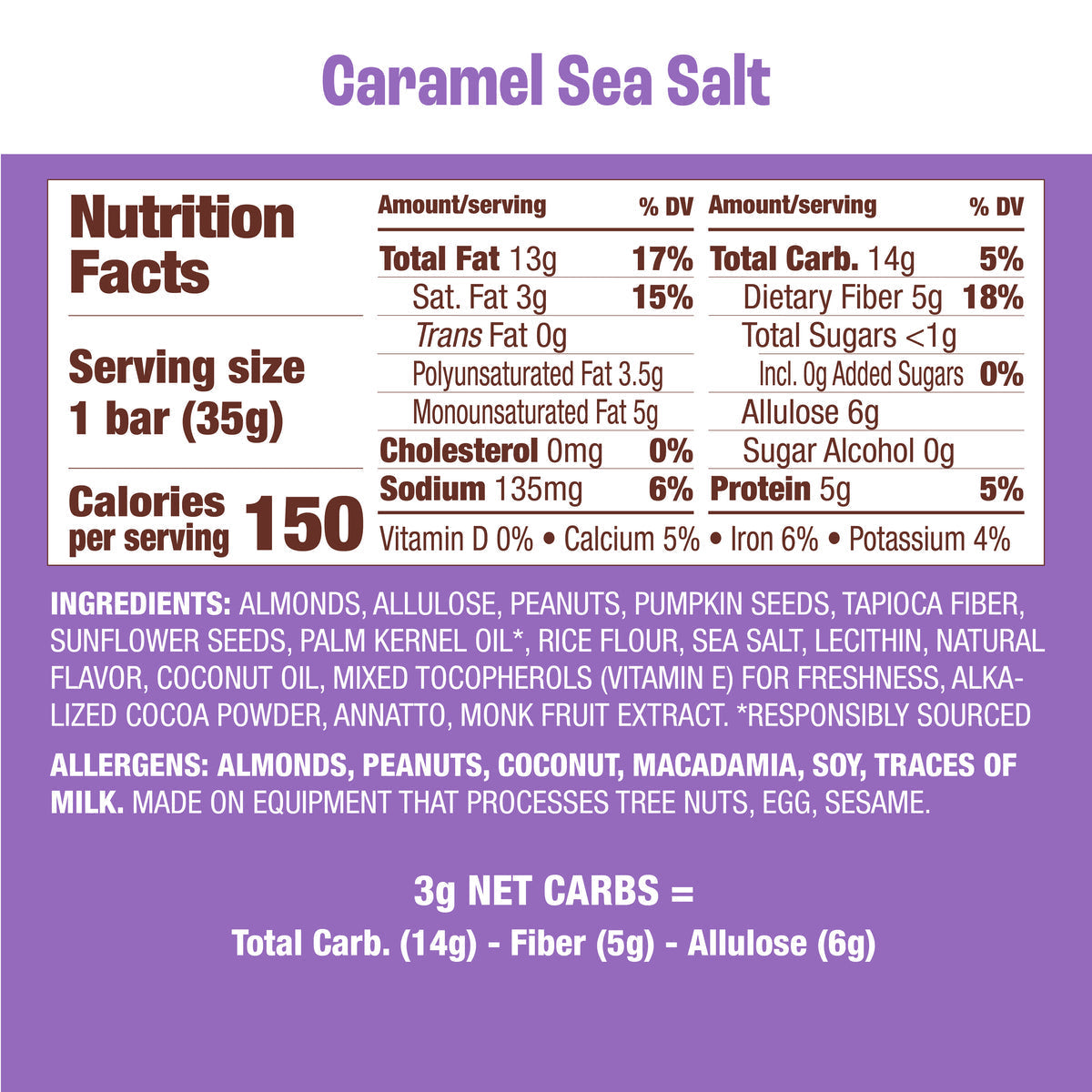 Munk Pack Keto Nut & Seed Bar, 12 Bars - Caramel Sea Salt