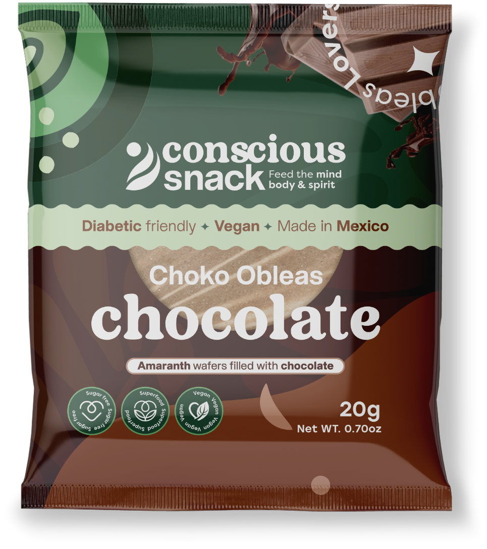 ConsciouSnack Obleas Amaranth Wafers by Snackever - Chocolate Choko, One Pack