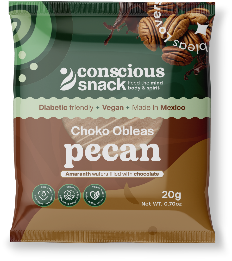 ConsciouSnack Obleas Amaranth Wafers by Snackever - Pecan Choko, One Pack