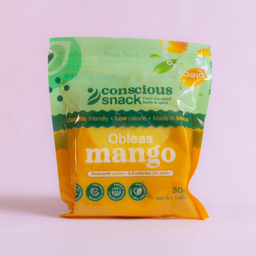 ConsciouSnack Obleas Amaranth Wafers by Snackever - Mango, One Pack