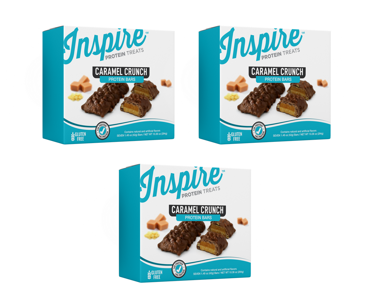 Inspire High Protein Bars - Caramel Crunch - 3 Boxes