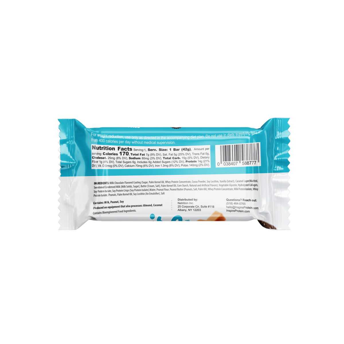 Inspire High Protein Bars - Caramel Crunch - One Bar