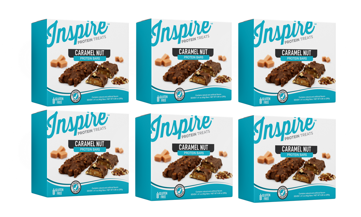 Inspire High Protein Bars - Caramel Nut - 6 Boxes