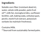 Ingredients for ChocZero No Sugar Added Dessert Sauce