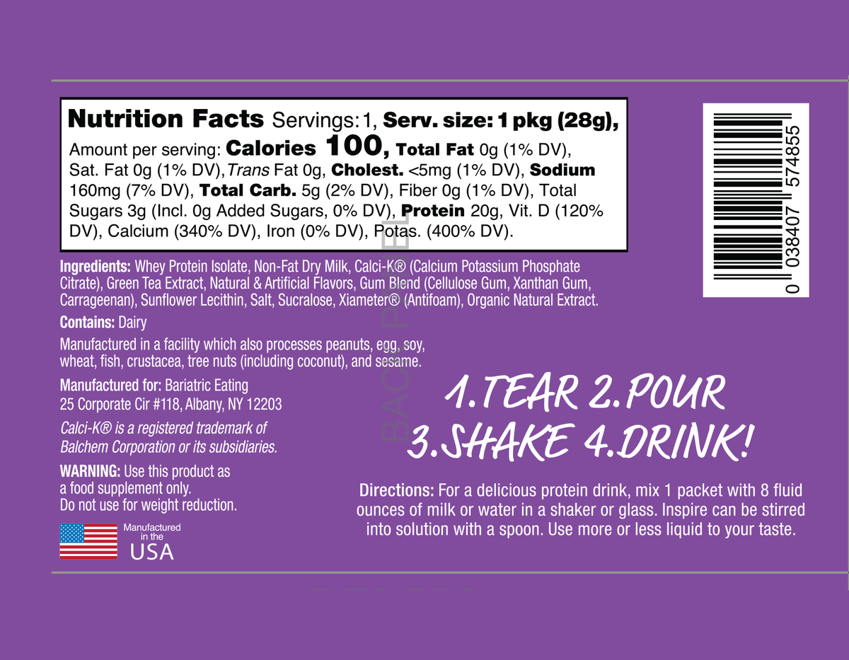 Inspire Chai Steamer Protein Powder - High-quality Protein Drinks at Store