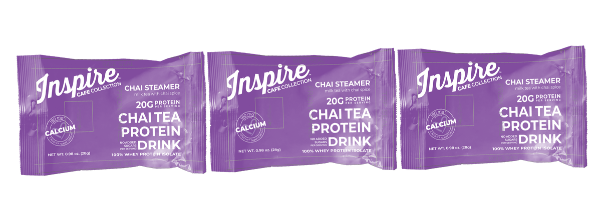 Inspire Chai Steamer Protein Powder - One Serving, 3-Pack
