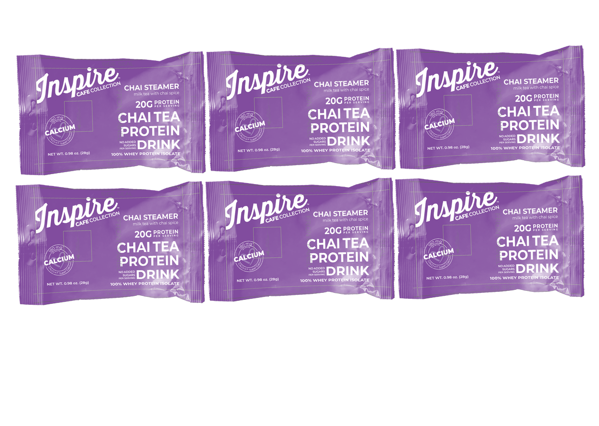 Inspire Chai Steamer Protein Powder - One Serving, 6-Pack