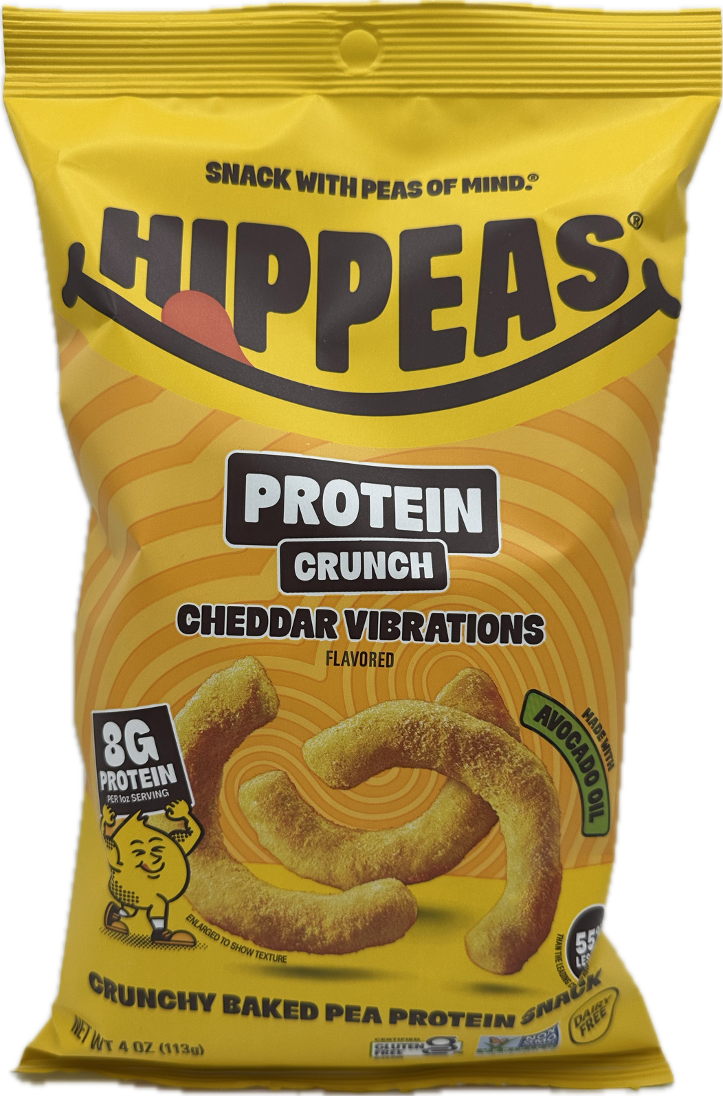 Hippeas Protein Crunch, 4 oz - Cheddar Vibrations