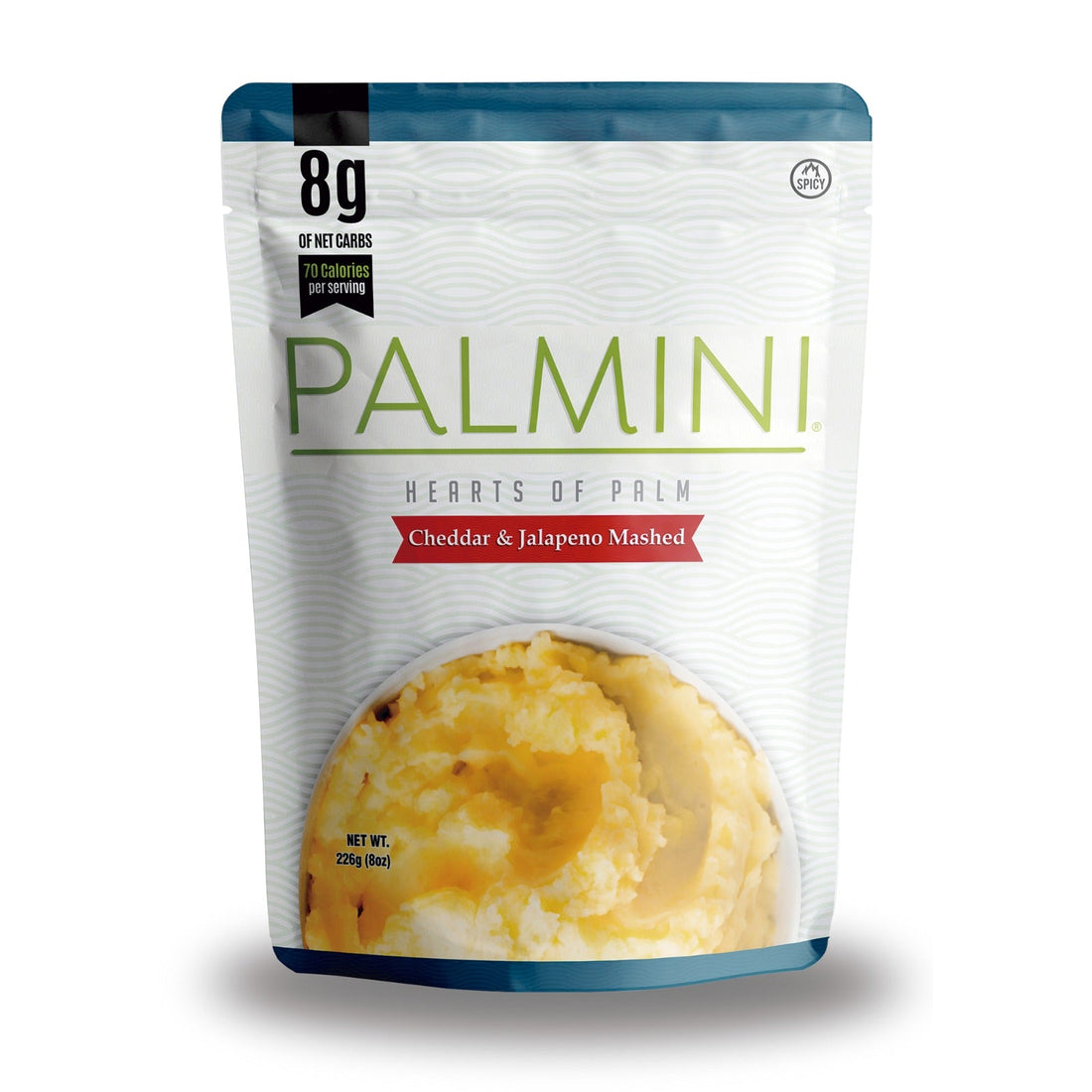 Palmini Low Carb Hearts Of Palm - Mashed - Cheddar & Jalapeno, 8oz One Pouch