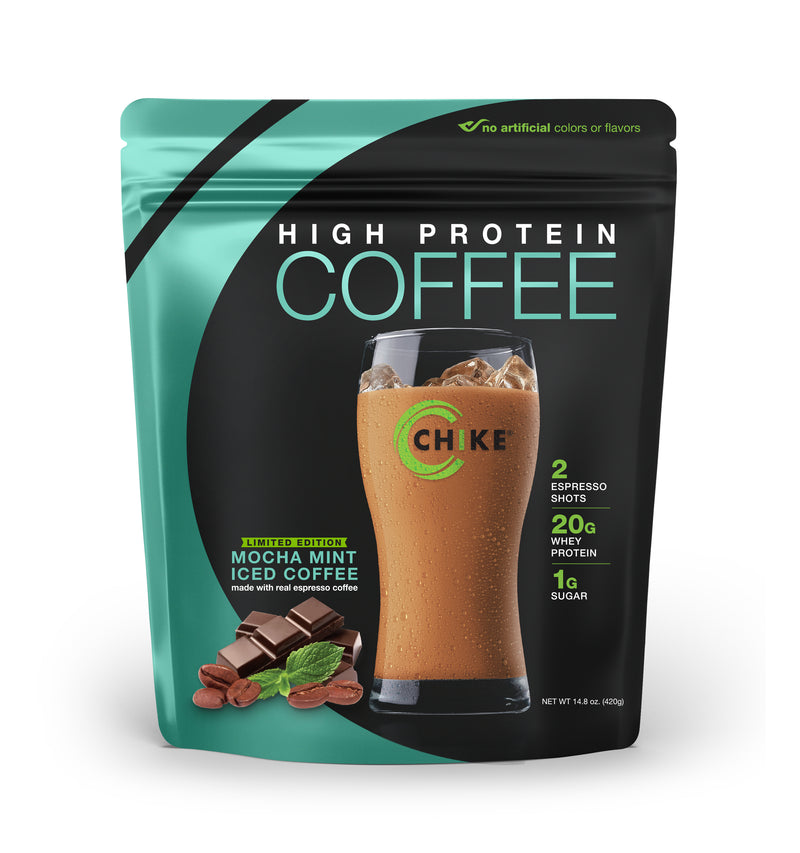 Chike Nutrition High Protein Iced Coffee, 14 Serving Bag - Mocha Mint, 14.8 oz (420g)