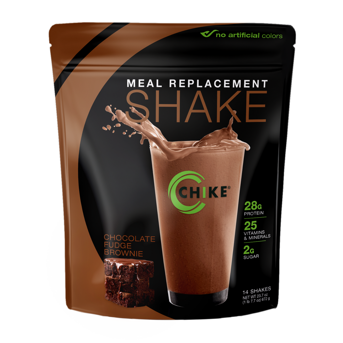Chike Nutrition Meal Replacement - Chocolate Fudge Brownie, 1.45 lb Bag