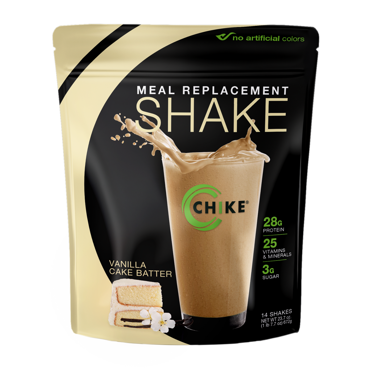 Chike Nutrition Meal Replacement - Vanilla Cake Batter, 1.45 lb Bag