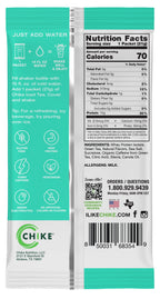 Chike Pineapple Margarita protein iced tea packet back with directions and Nutrition Facts