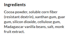 Ingredients for ChocZero Hot Cocoa , 7.5 oz (10 packets)