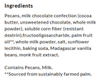 Ingredients for ChocZero Milk Chocolate Pecan Caramel Clusters, 8 oz