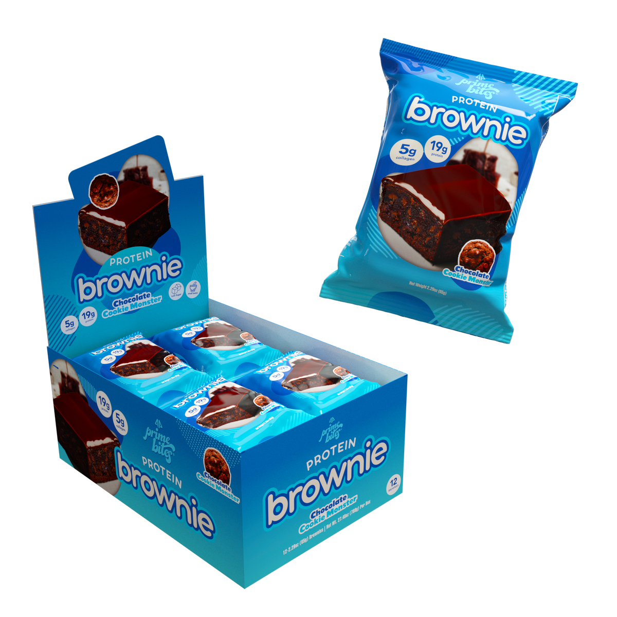 Alpha Prime Bites Protein Brownies - Chocolate Cookie Monster