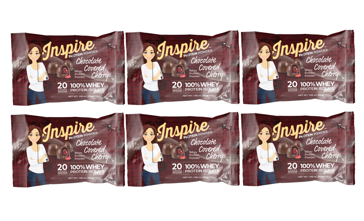 Inspire Chocolate Covered Cherry Protein Powder - One Serving, 6-Pack