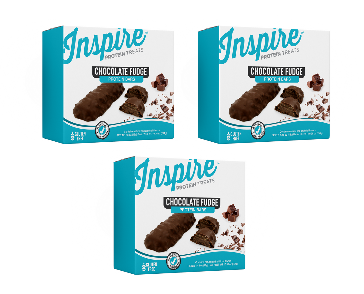 Inspire High Protein Bars - Chocolate Fudge - 3 Boxes
