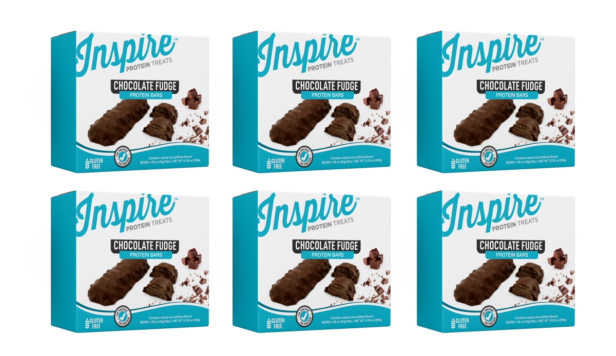 Inspire High Protein Bars - Chocolate Fudge - 6 Boxes