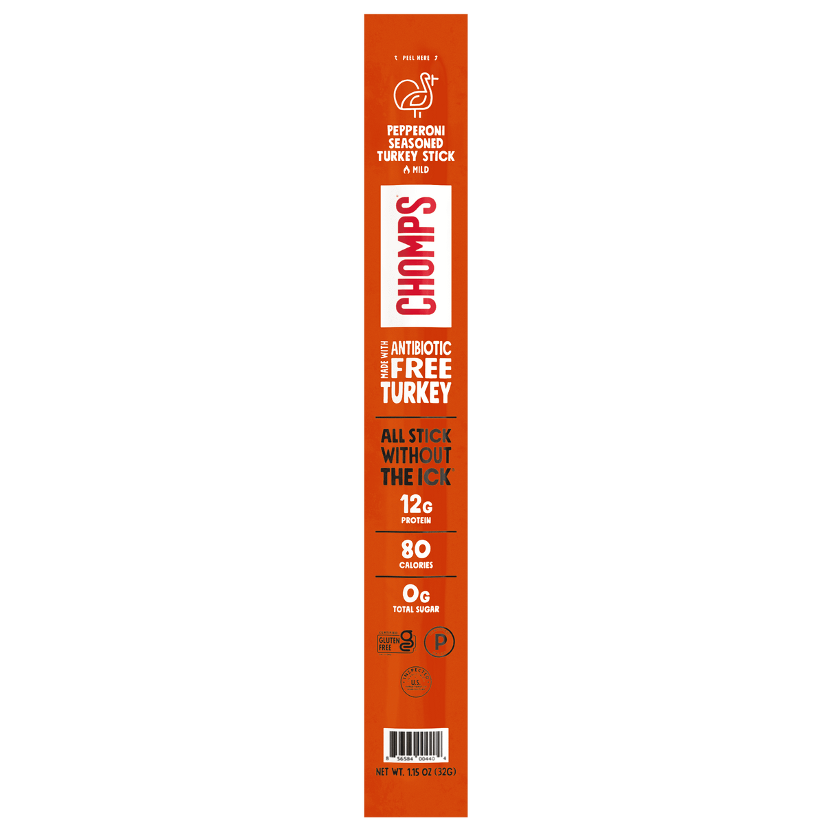 Chomps Meat Sticks - Pepperoni Seasoned Turkey
