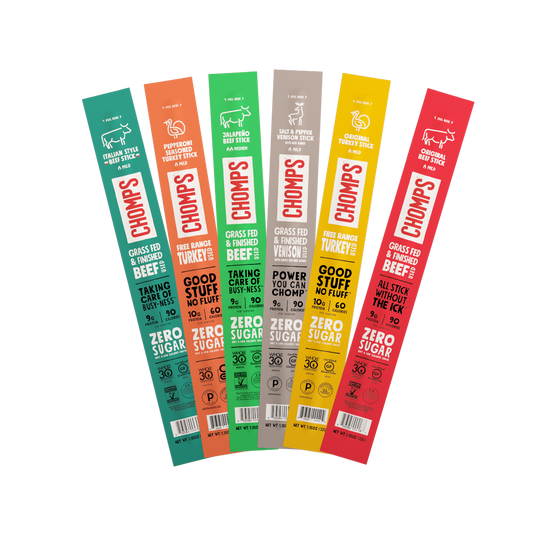 Chomps Meat Sticks - Variety Pack 6-Sticks (1 Flavor Each)