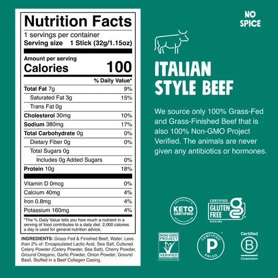 Chomps Meat Sticks - Italian Style Beef