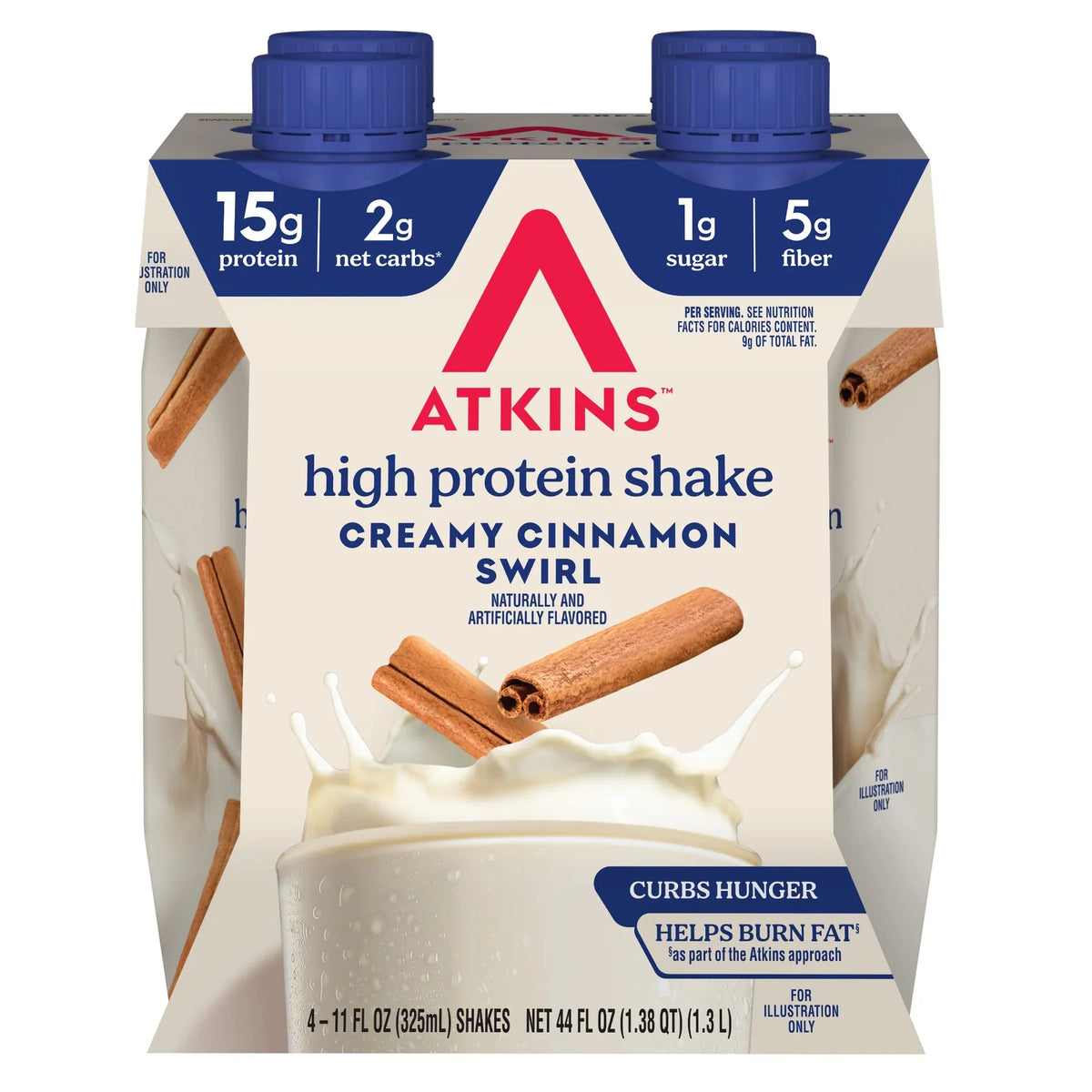 Atkins Nutritionals Ready-to-Drink Shakes - Creamy Cinnamon Swirl, 11 oz