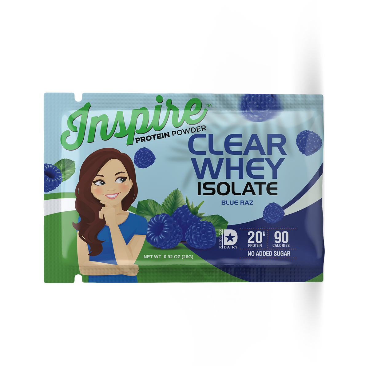 Inspire Clear Whey Protein Powder - Blue Razz - One Serving
