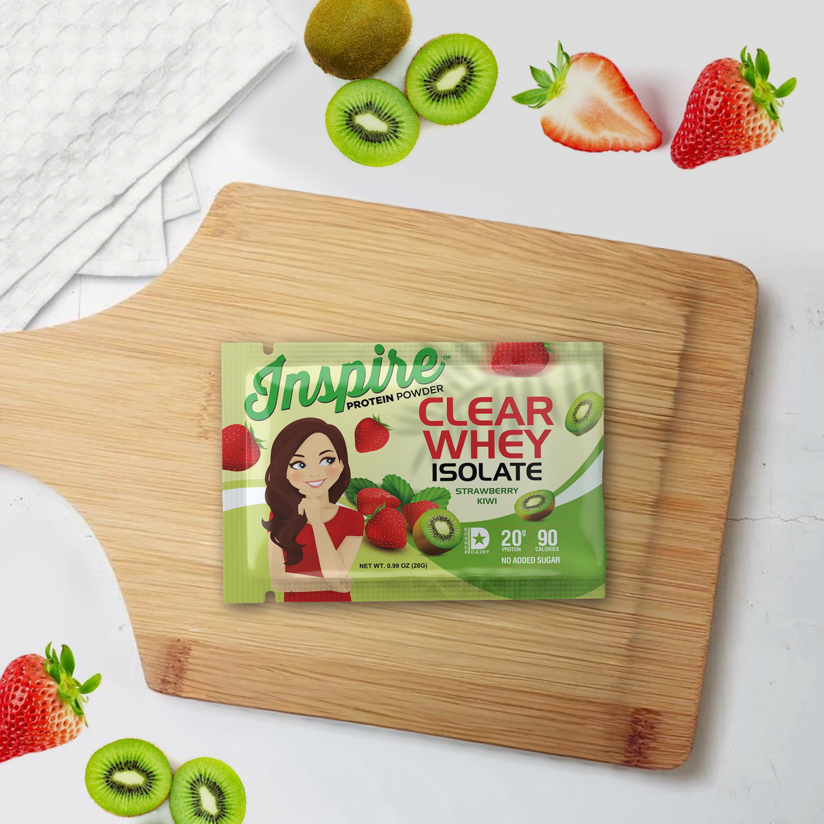 Inspire Clear Whey Protein Powder - Strawberry Kiwi - One Serving