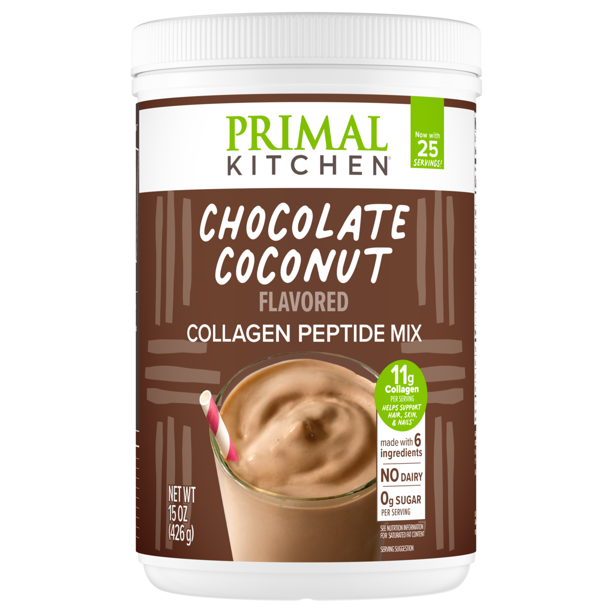 Primal Kitchen Collagen Fuel - Chocolate Coconut 13.9 oz