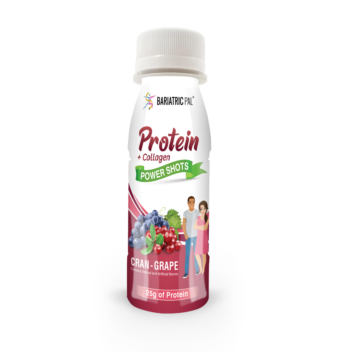 Whey & Collagen Protein Power Shots, Cran Grape, image 1