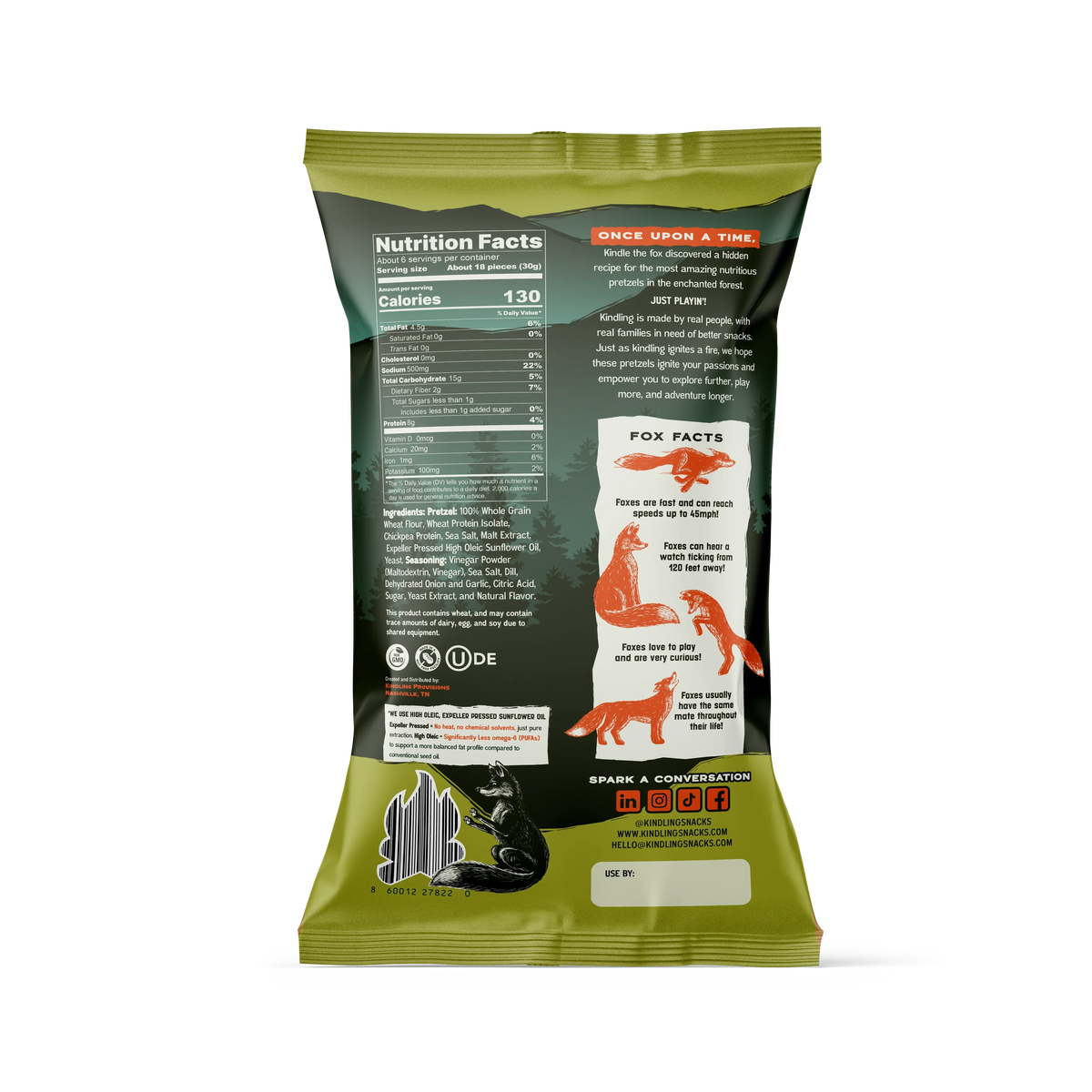 Kindling Protein Pretzels, 6.5oz - Dill Pickle