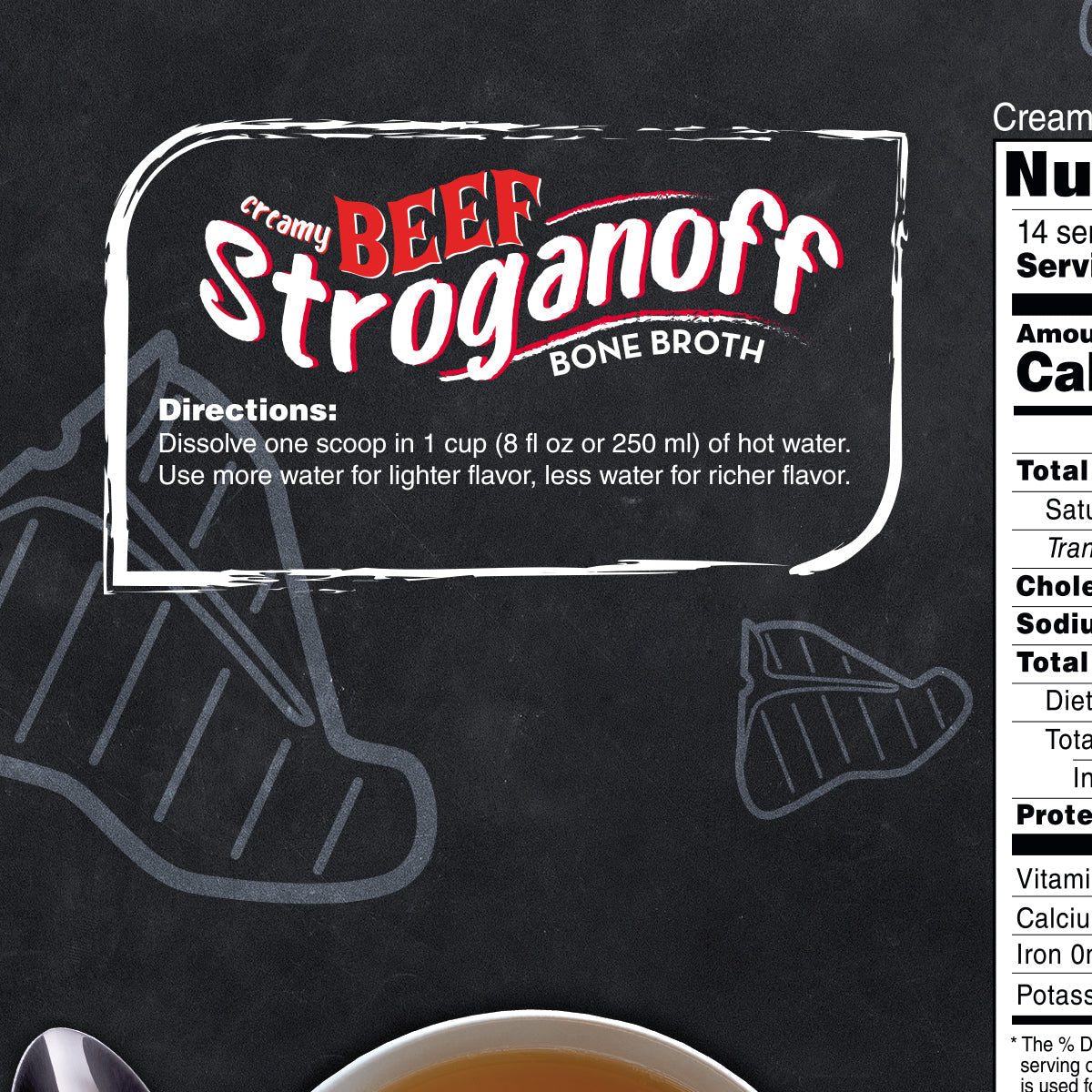 Inspire Beef Stroganoff Bone Broth - 15g Protein - High-quality Hot Meals at Store