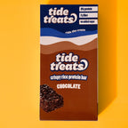 Tide Treats Crispy Rice Protein Bars - Chocolate, One Box (8 Bars)