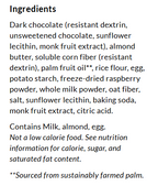 Ingredients for ChocZero Jolies Dark Chocolate Raspberry Cookies, 8 oz