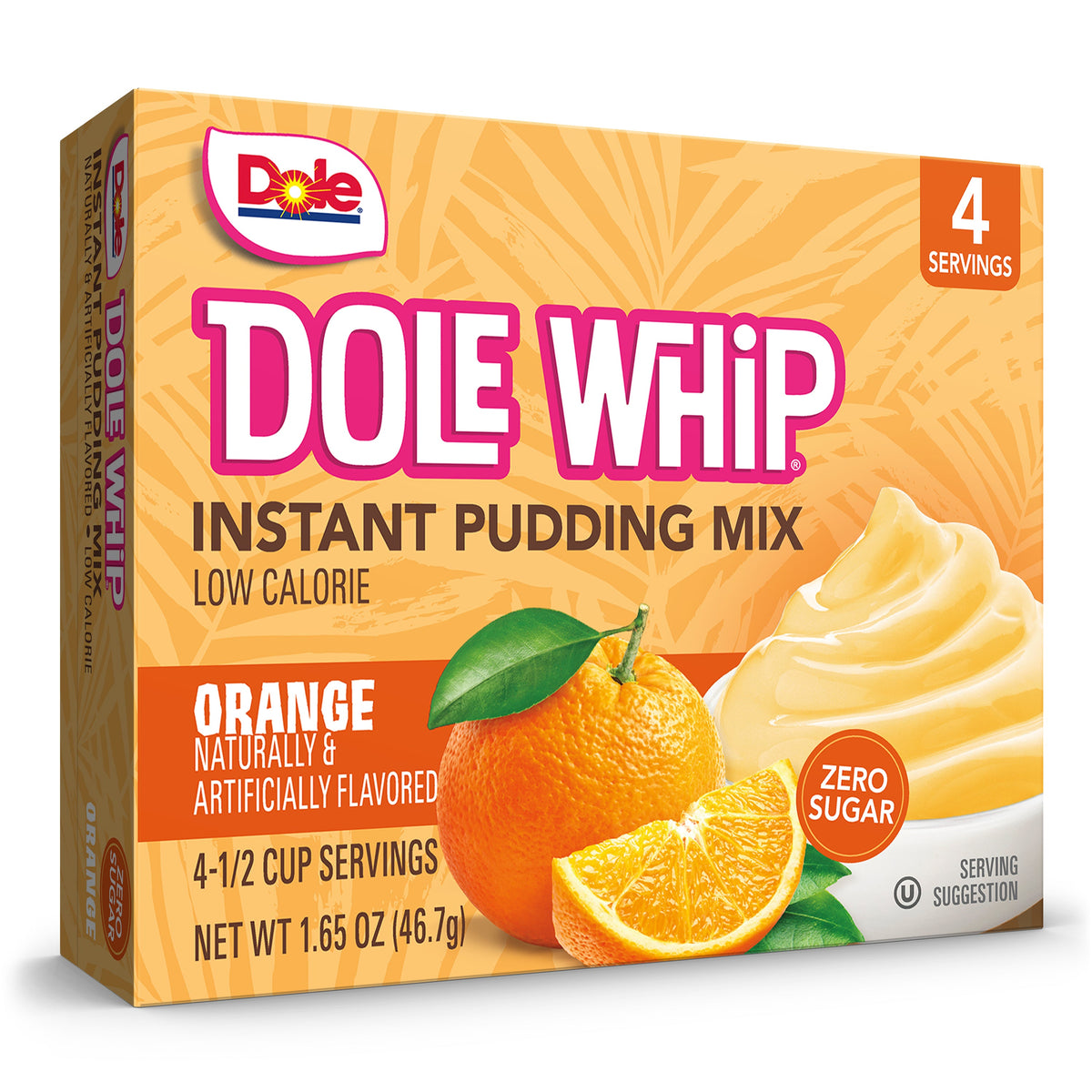 Dole Whip Zero Sugar Instant Pudding Mix - Orange, 1.65 oz