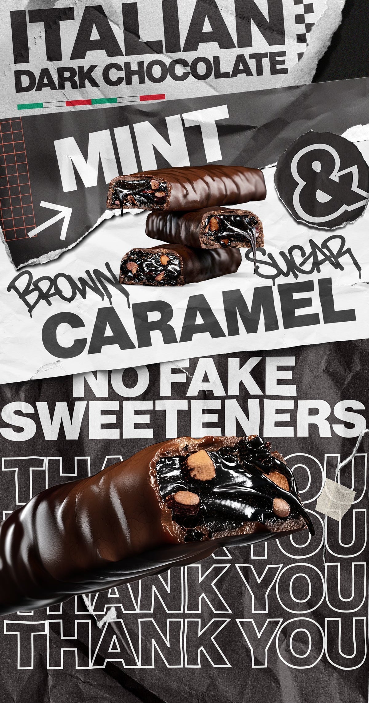 Gigantic! Candy Deluxe Bar - Double Dark Mint, One Bar
