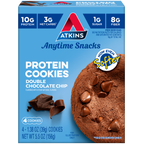 Atkins Nutritionals Snack Protein Cookies (4 cookies) - Double Chocolate Chip One Box