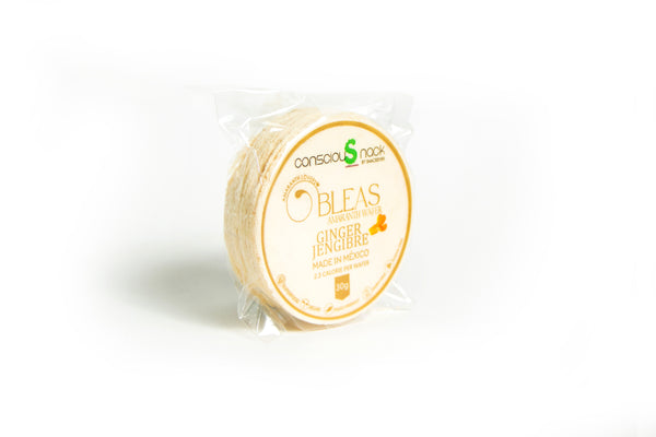 ConsciouSnack Obleas Amaranth Wafers by Snackever - Ginger