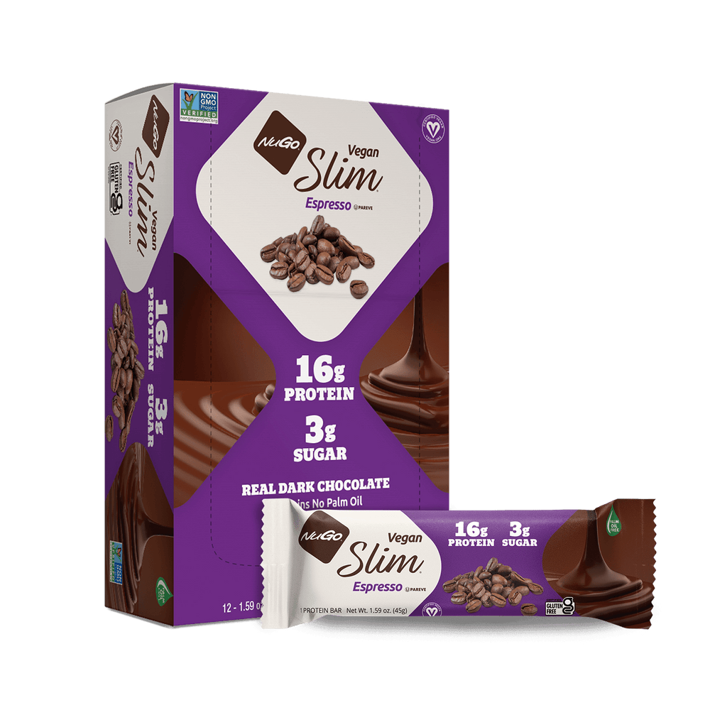 NuGo Slim Bars, Espresso (Vegan) #Size_12 Bars.