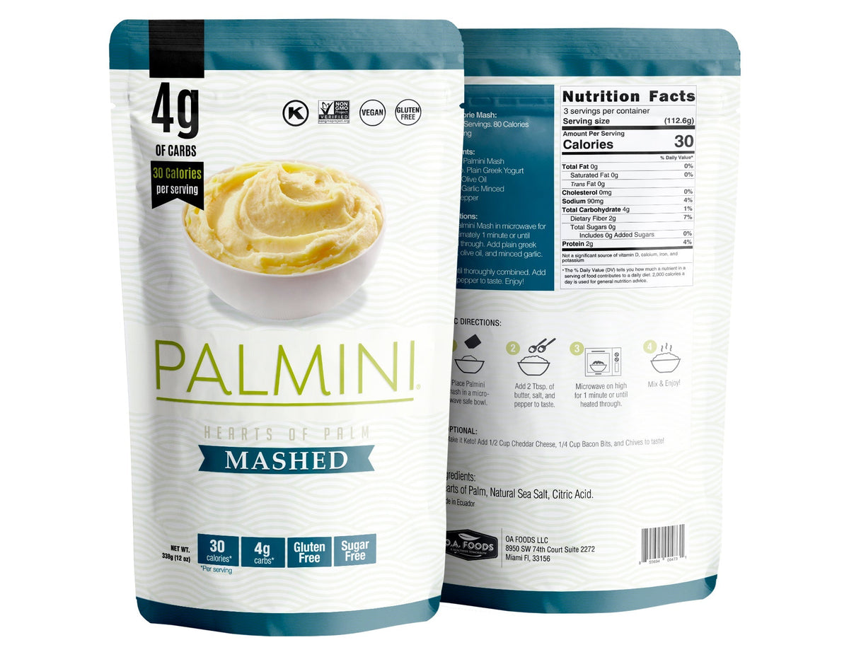 Palmini Low Carb Hearts Of Palm - Mashed - Original, 12oz